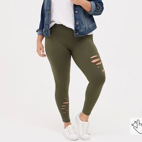 ⭐️SOLD⭐️🆕💚TORRID Deconstructed Premium Legging- NWT💚 - Picture 2 of 7